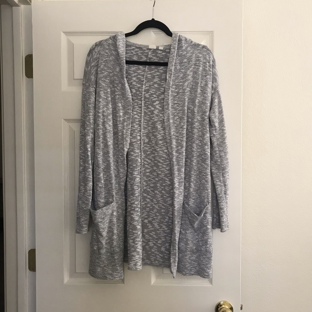 GAP heather grey cardigan with hood size S